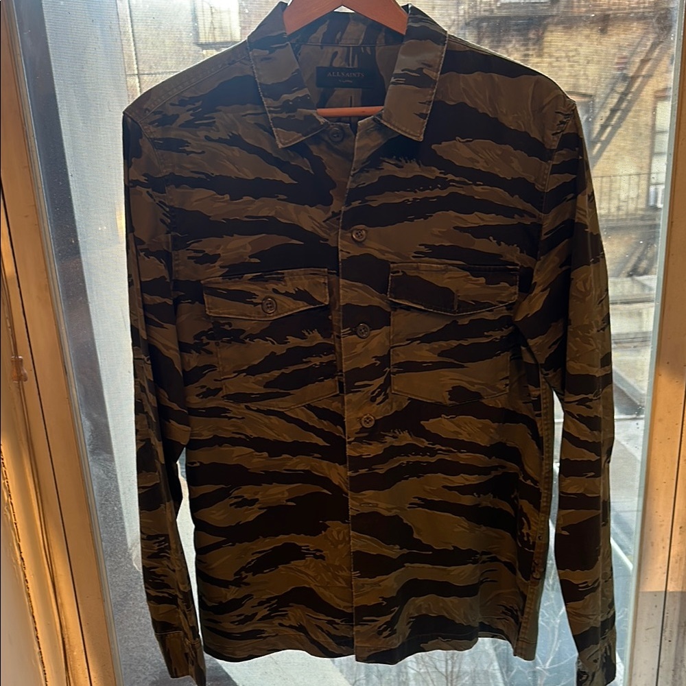 All Saints Green Military & Field Jacket